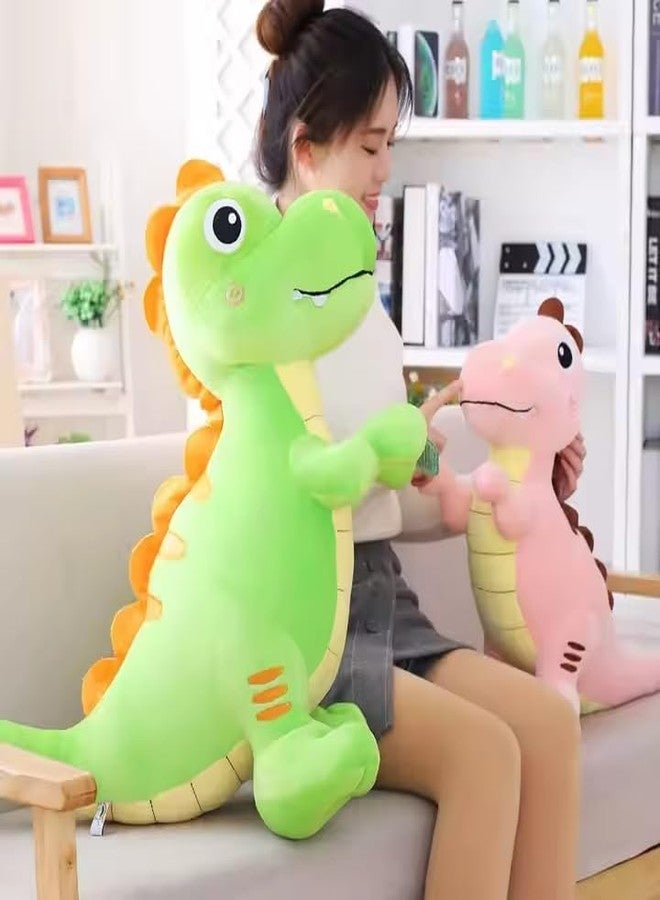 ZEXSAZONE Dinosaur Soft Toy - 35 cm Cute Plush Stuffed Animal | Huggable Cartoon Dino Plushie for Kids, Boys & Girls | Birthday Gift, Baby Shower Present & Room Décor Green - Image 4